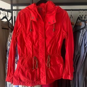 LOGG Red Lightweight hooded windbreaker